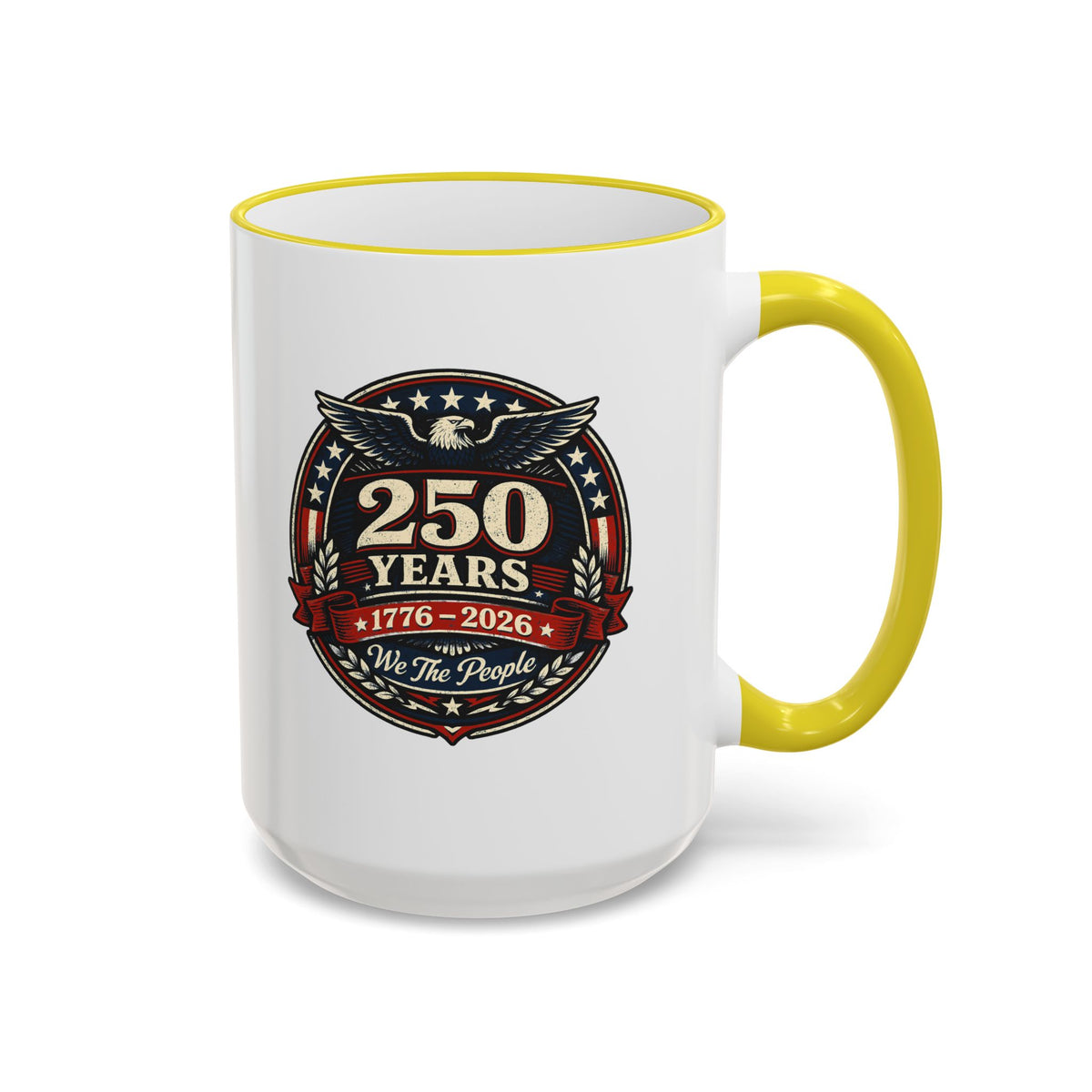 25 Years Veteran Commemorative Accent Rim Mug (11oz & 15oz) — Military/Service Anniversary
