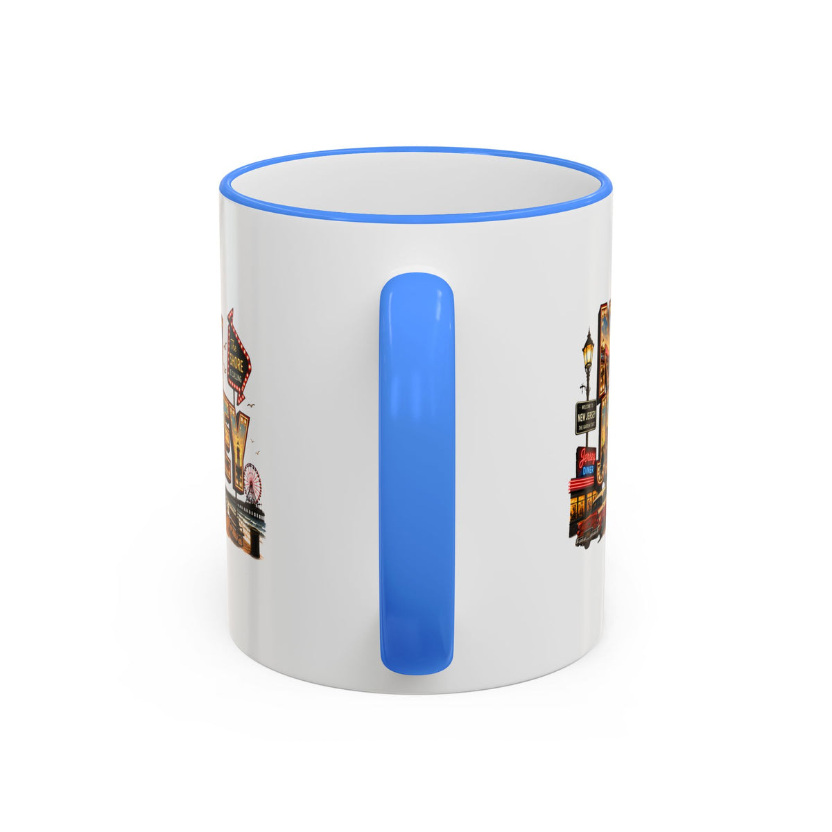 New Jersey Vintage Postcard Accent Rim Mug (11oz & 15oz)