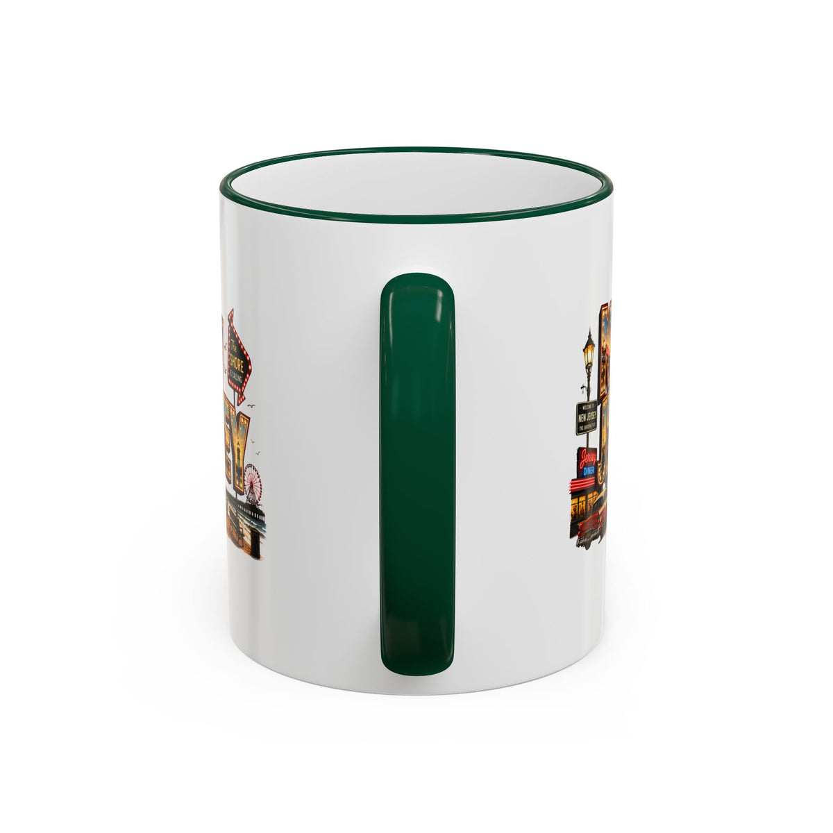 New Jersey Vintage Postcard Accent Rim Mug (11oz & 15oz)