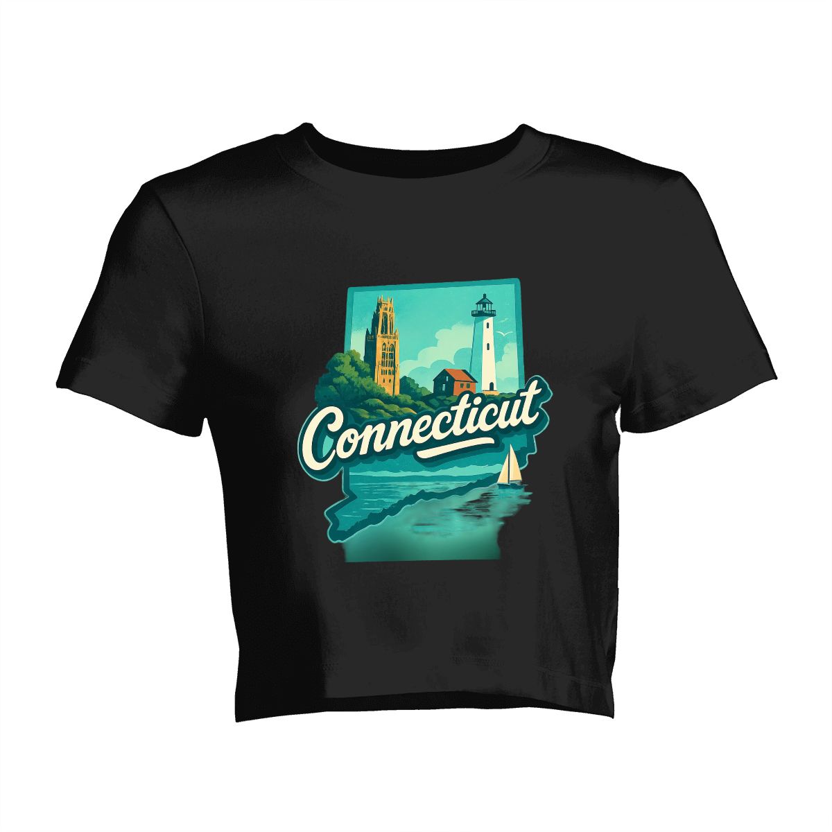 Short Sleeve Connecticut Crop Top for Women