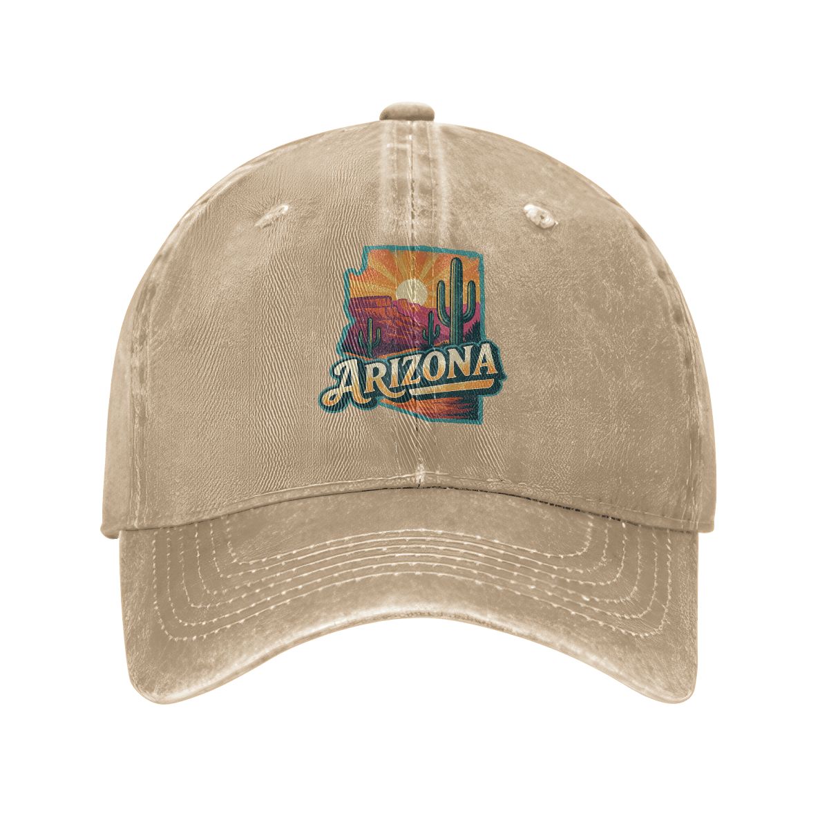 Unisex Washed Denim  Arizona Baseball Cap (Made in USA)