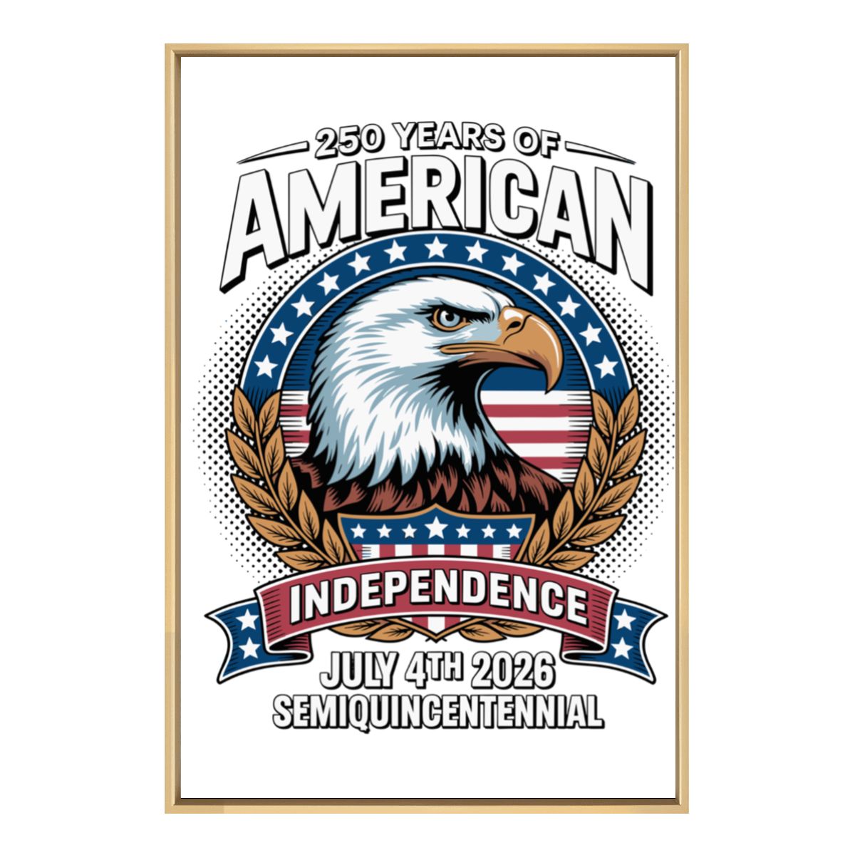 Floating Frame Canvas 2:3 (Vertical) (Made in USA) 250 Years America Anniversary