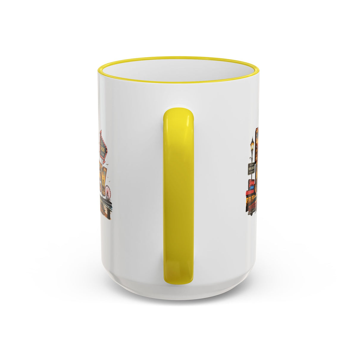 New Jersey Vintage Postcard Accent Rim Mug (11oz & 15oz)