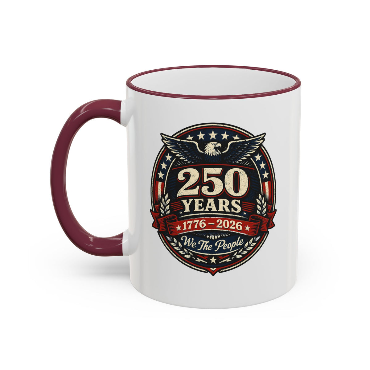25 Years Veteran Commemorative Accent Rim Mug (11oz & 15oz) — Military/Service Anniversary