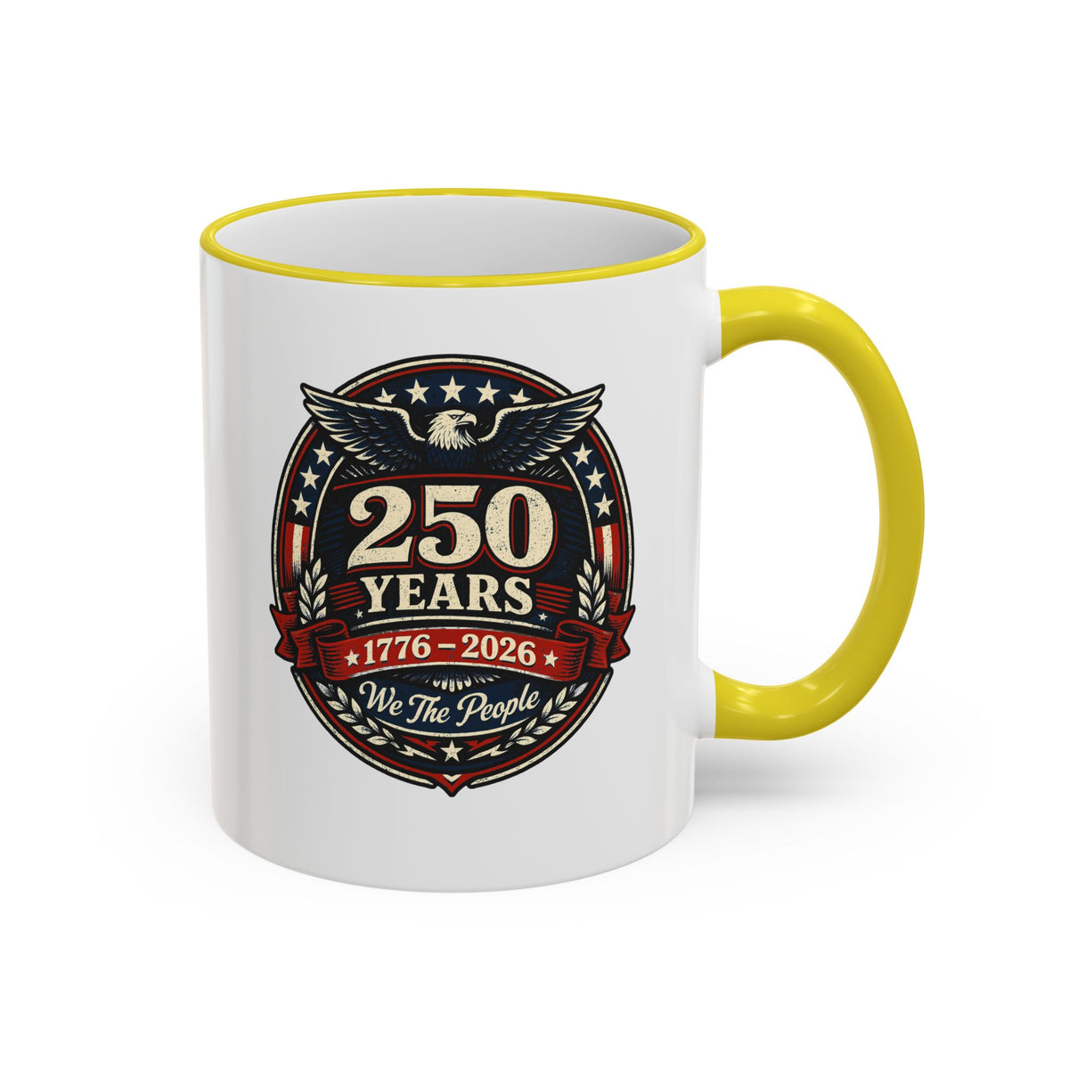 25 Years Veteran Commemorative Accent Rim Mug (11oz & 15oz) — Military/Service Anniversary