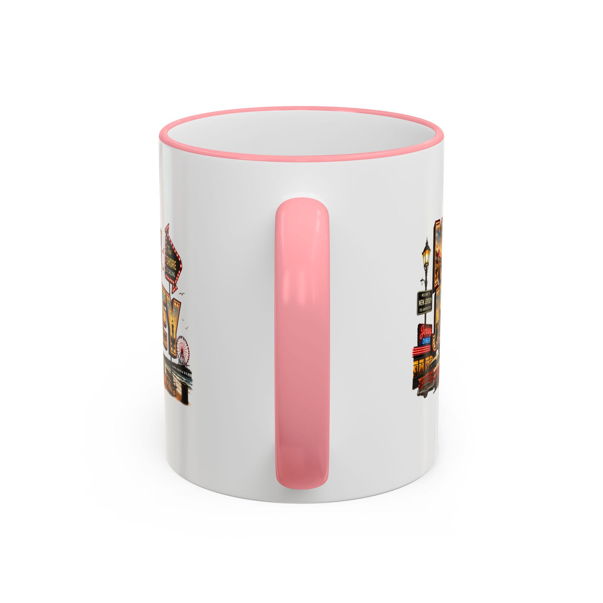 New Jersey Vintage Postcard Accent Rim Mug (11oz & 15oz)