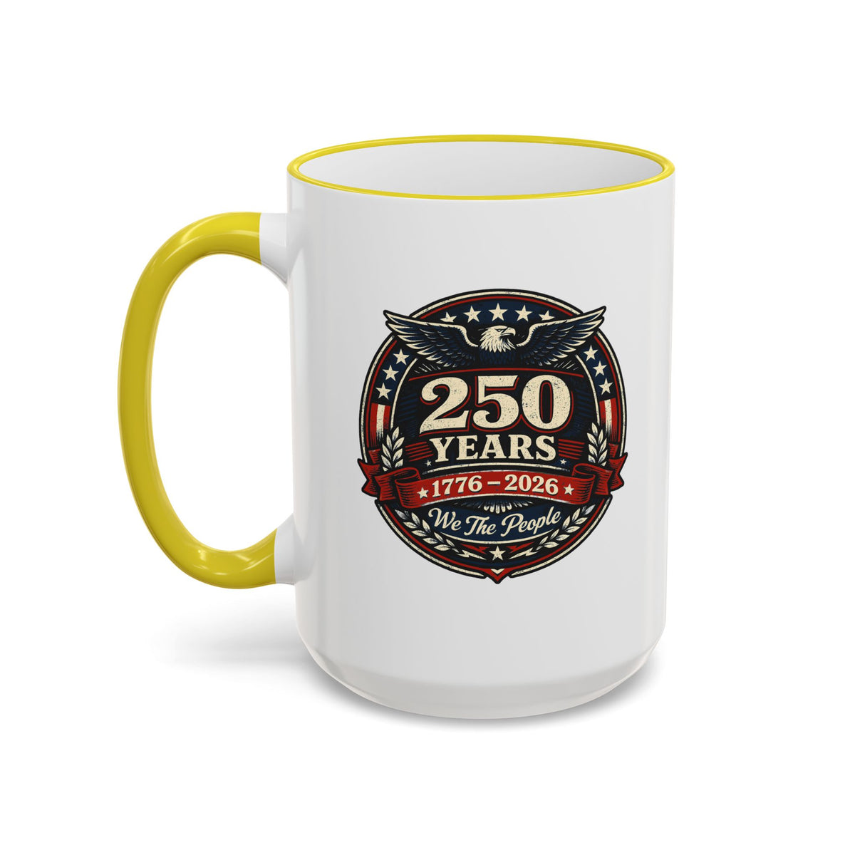 25 Years Veteran Commemorative Accent Rim Mug (11oz & 15oz) — Military/Service Anniversary