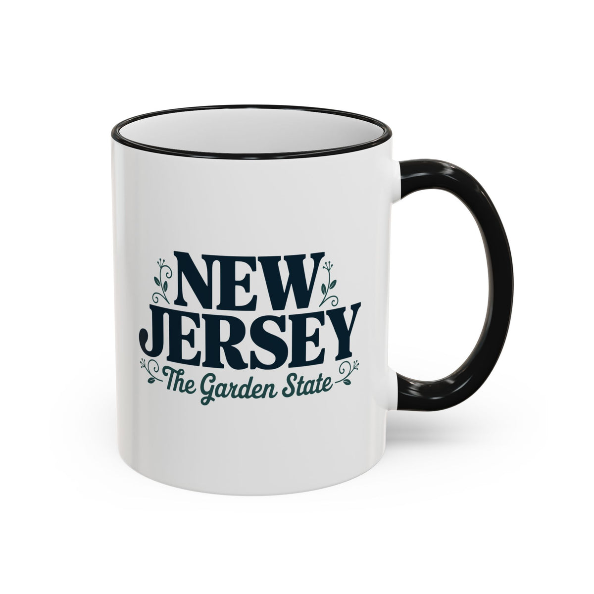 New Jersey State Pride Accent Rim & Handle Mug — 11oz/15oz
