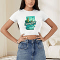 Short Sleeve Connecticut Crop Top for Women