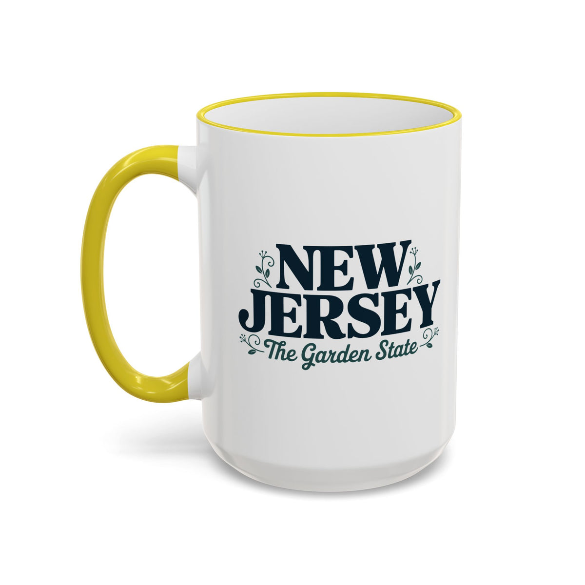New Jersey State Pride Accent Rim & Handle Mug — 11oz/15oz