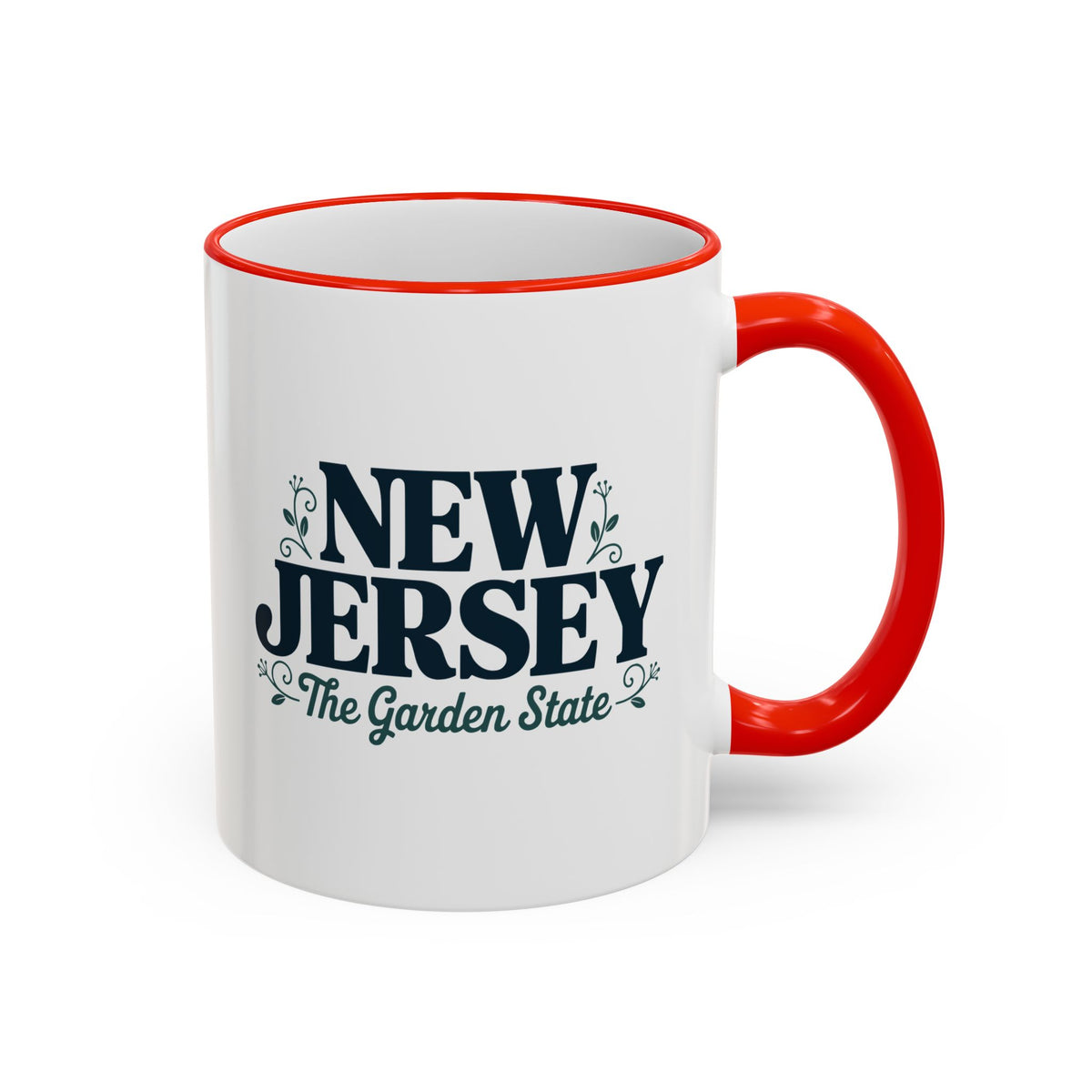 New Jersey State Pride Accent Rim & Handle Mug — 11oz/15oz