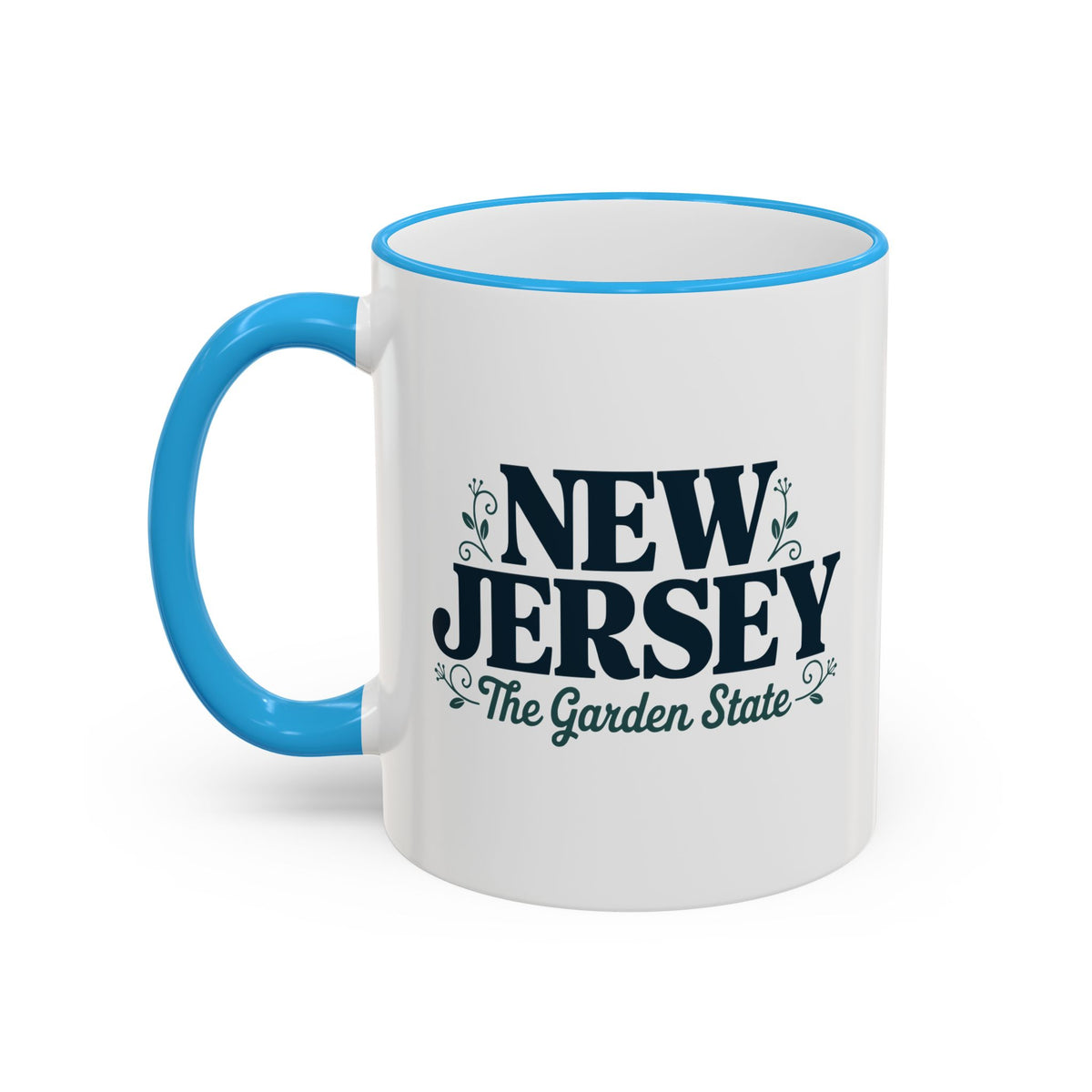 New Jersey State Pride Accent Rim & Handle Mug — 11oz/15oz