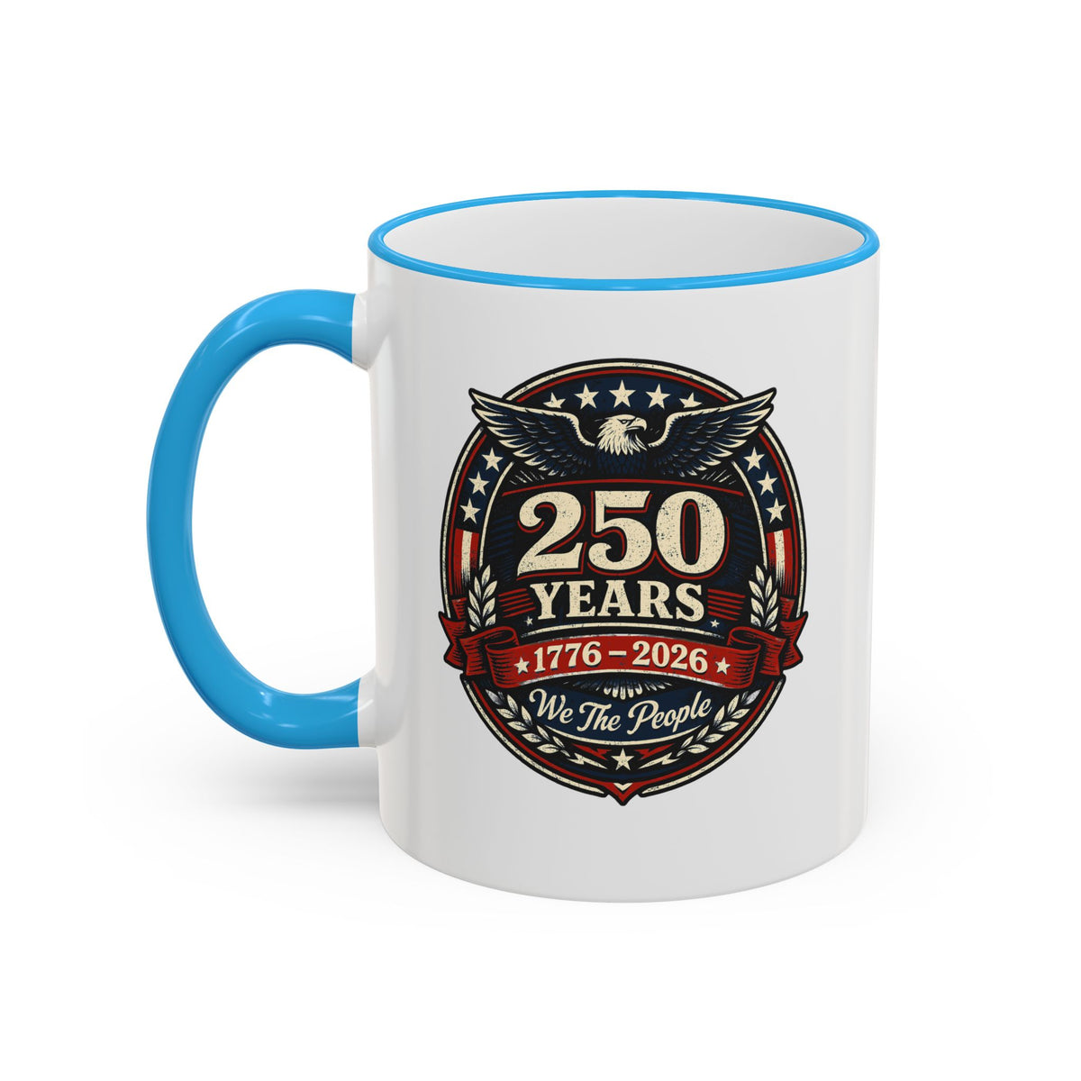 25 Years Veteran Commemorative Accent Rim Mug (11oz & 15oz) — Military/Service Anniversary