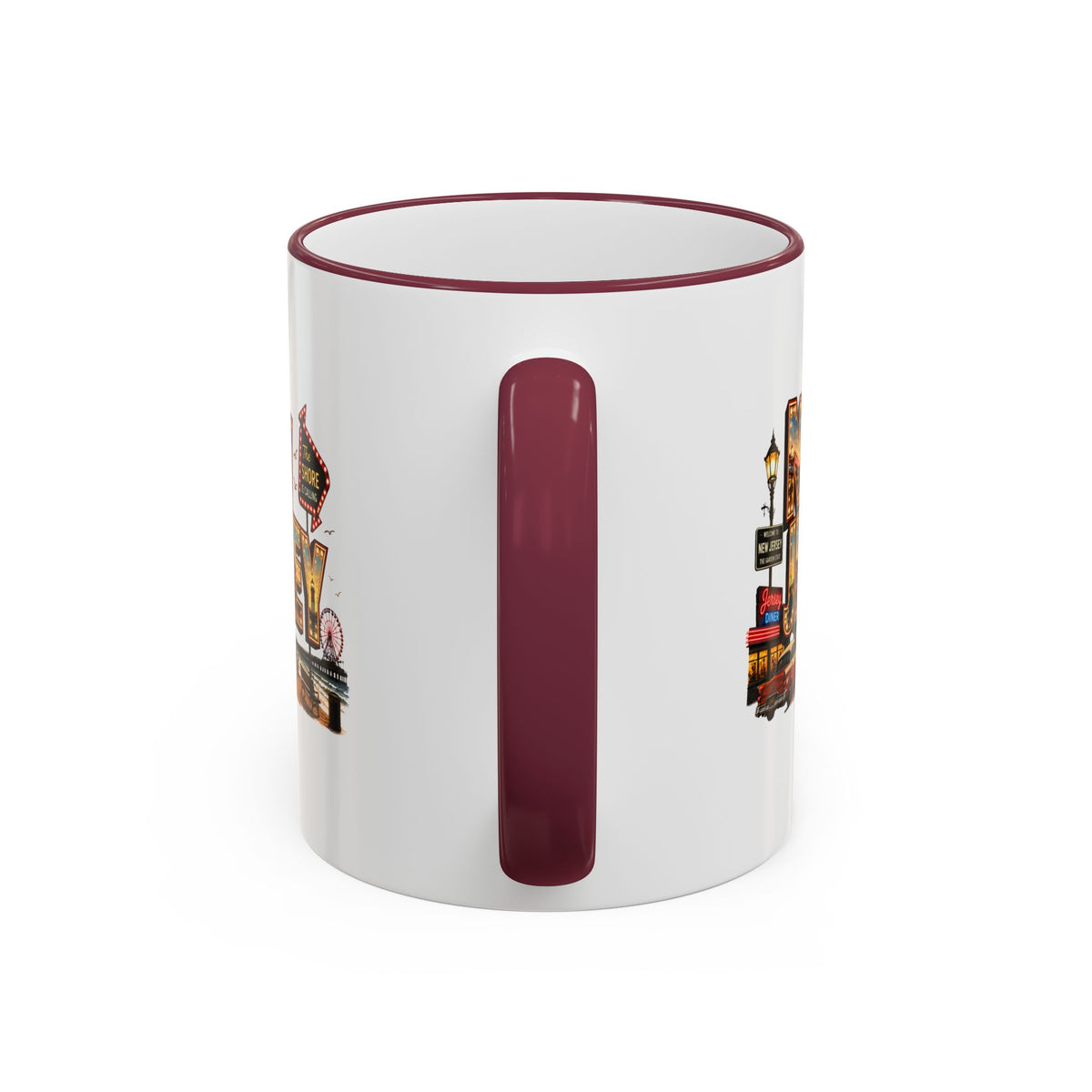 New Jersey Vintage Postcard Accent Rim Mug (11oz & 15oz)