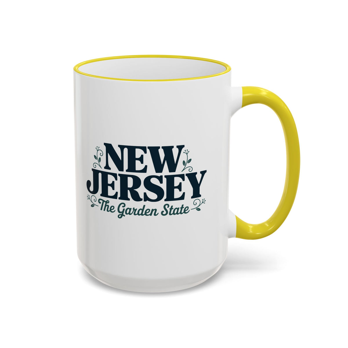 New Jersey State Pride Accent Rim & Handle Mug — 11oz/15oz