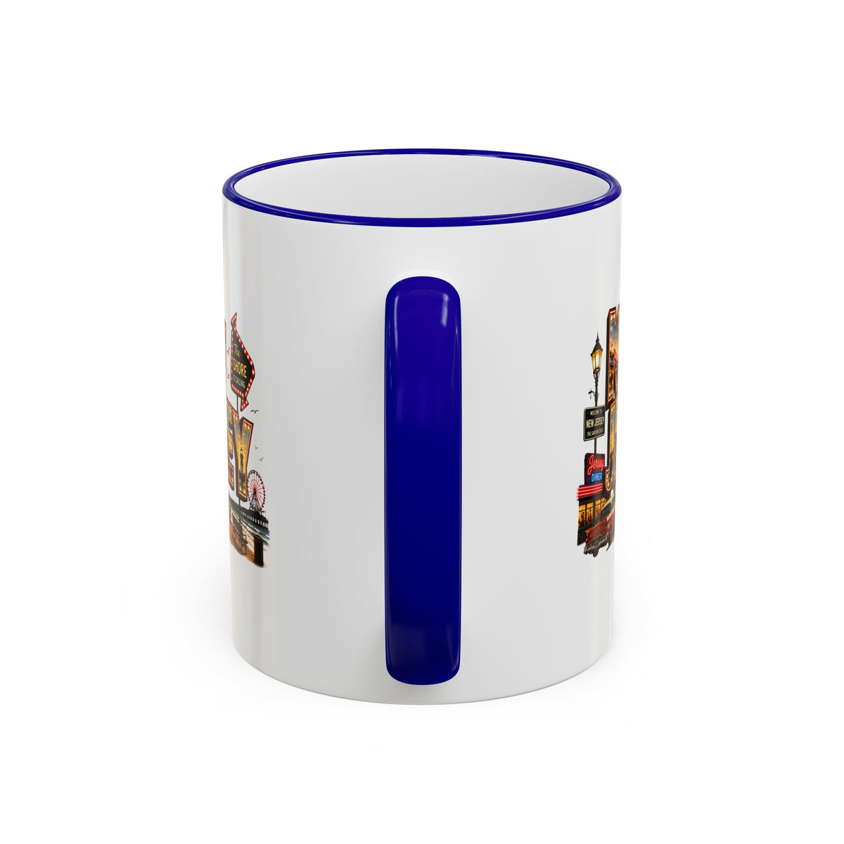 New Jersey Vintage Postcard Accent Rim Mug (11oz & 15oz)
