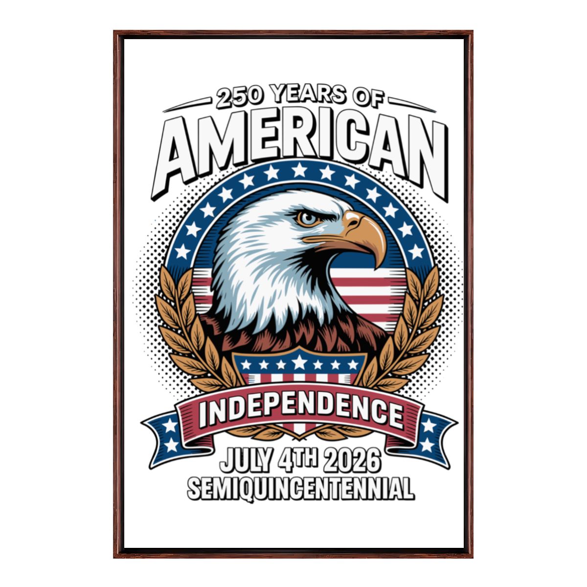 Floating Frame Canvas 2:3 (Vertical) (Made in USA) 250 Years America Anniversary