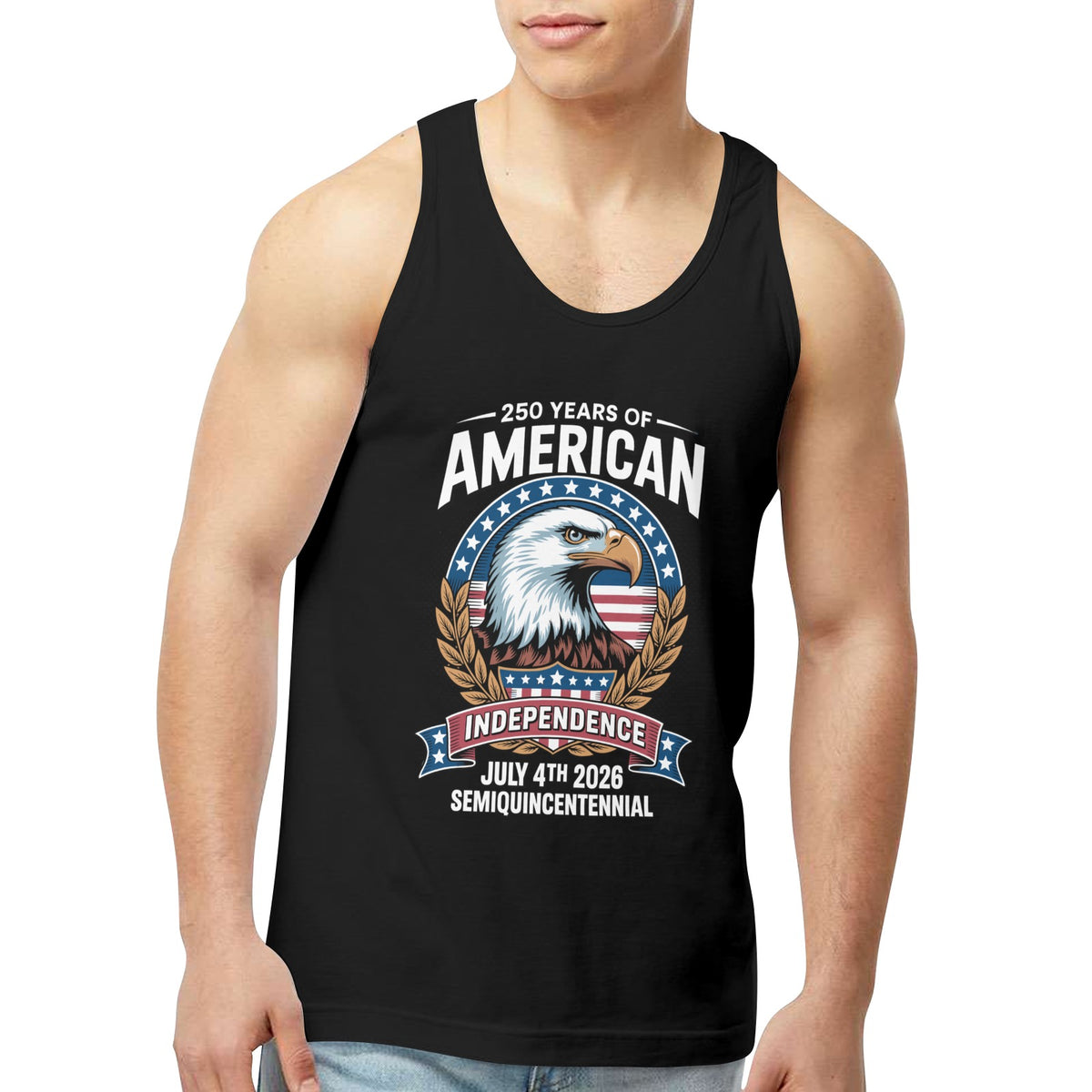 Men's Black USA 250th Tank Top - Made in USA