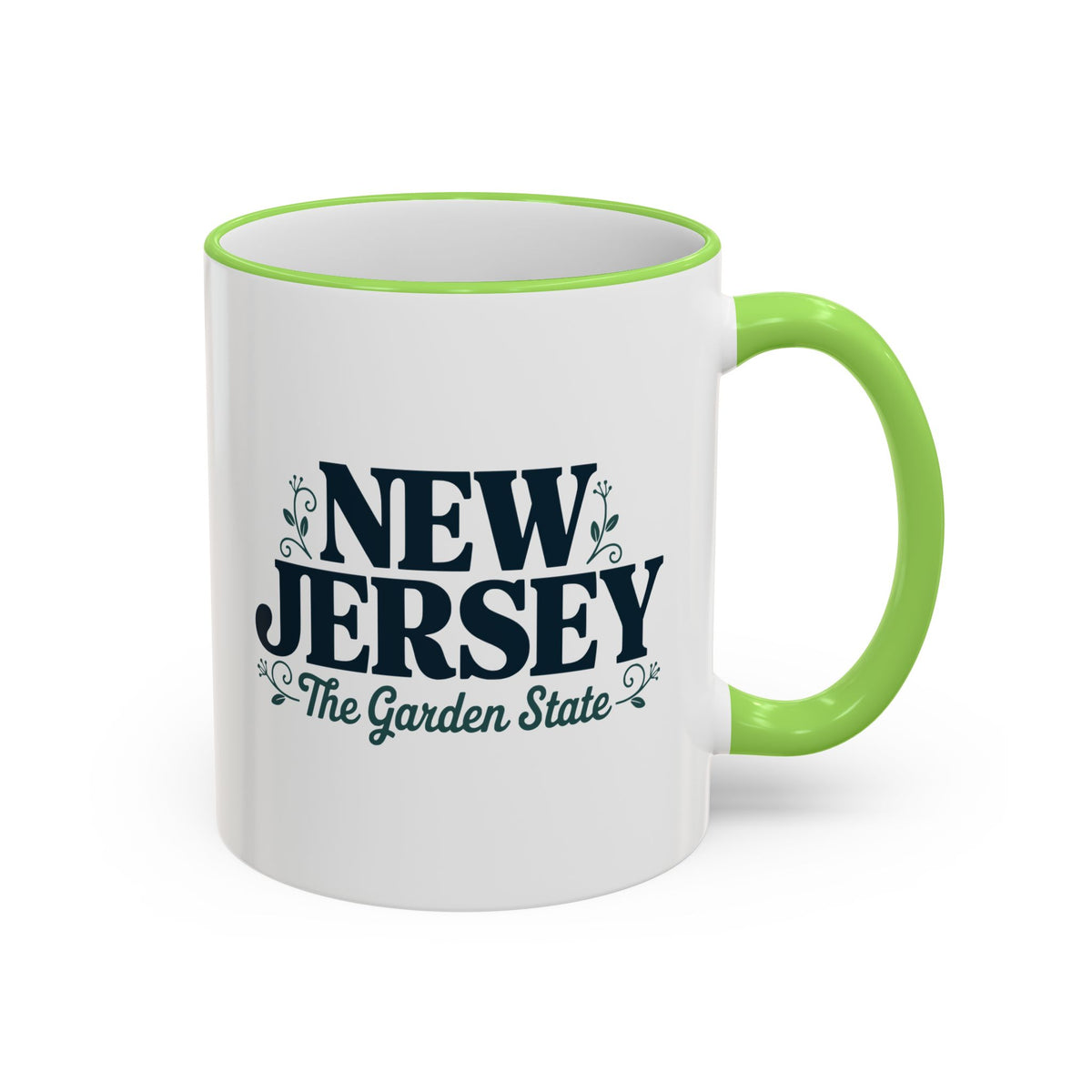 New Jersey State Pride Accent Rim & Handle Mug — 11oz/15oz
