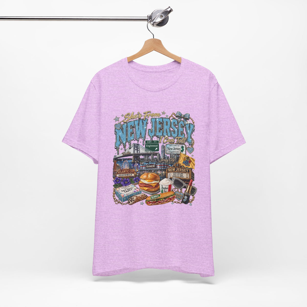 New Jersey Landmarks Tee — Jersey Shore, Diner & Turnpike Retro Graphic T-Shirt