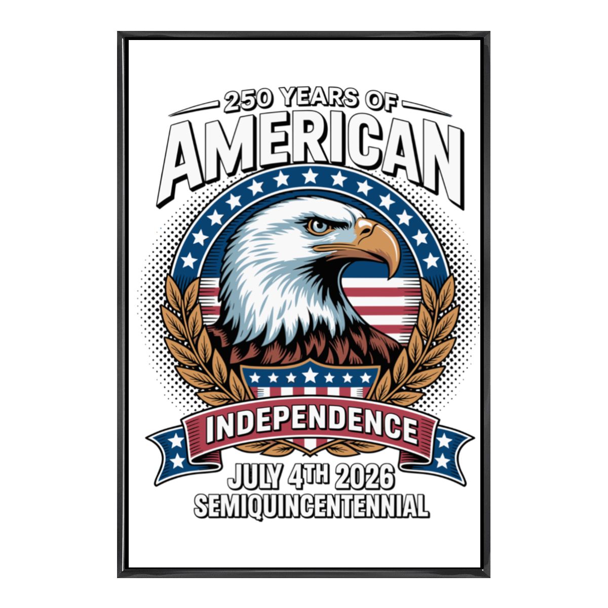 Floating Frame Canvas 2:3 (Vertical) (Made in USA) 250 Years America Anniversary