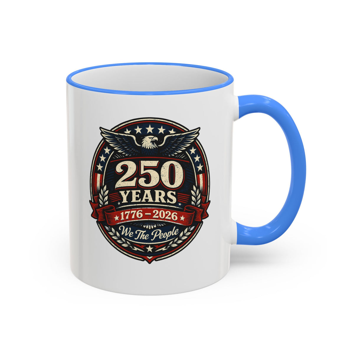 25 Years Veteran Commemorative Accent Rim Mug (11oz & 15oz) — Military/Service Anniversary