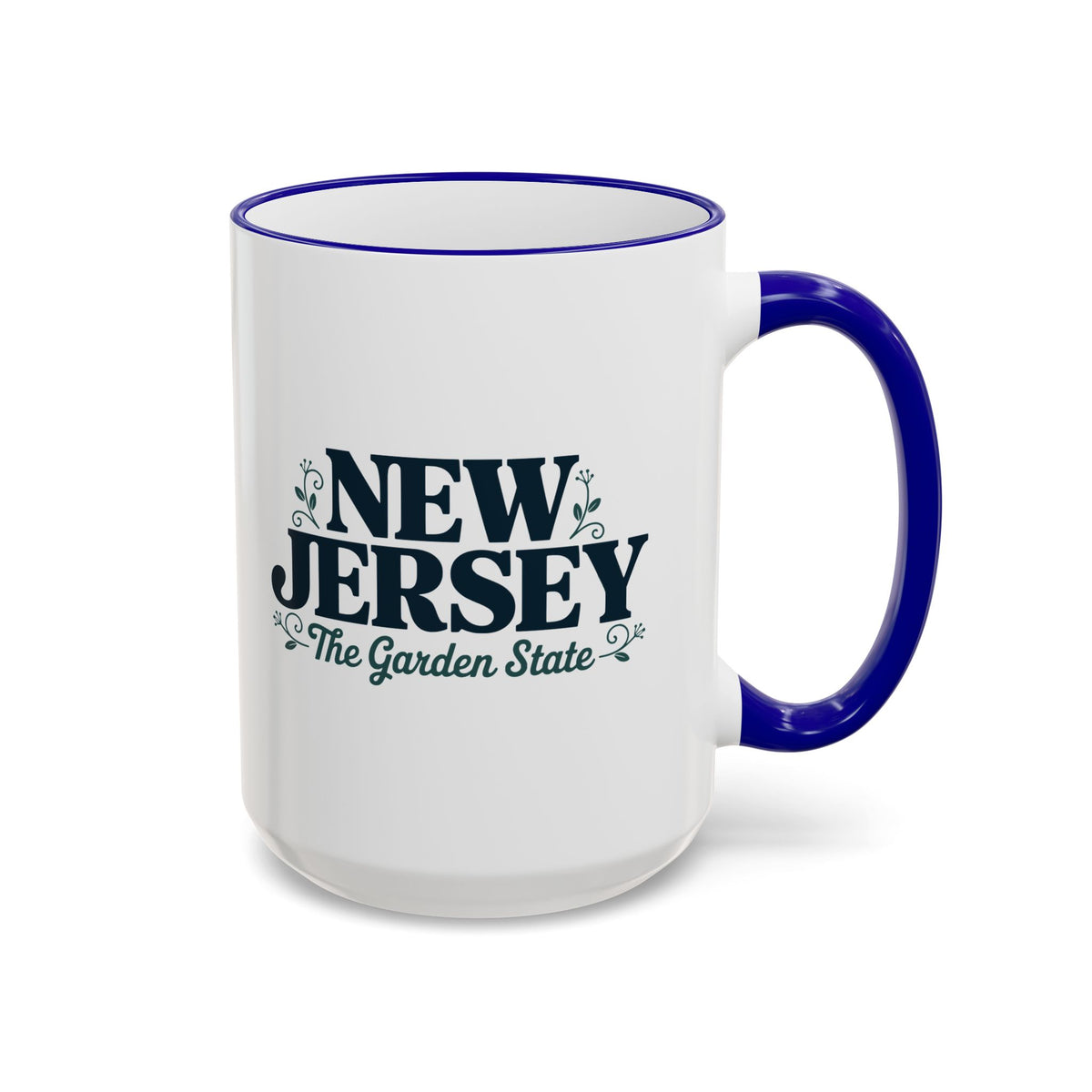 New Jersey State Pride Accent Rim & Handle Mug — 11oz/15oz