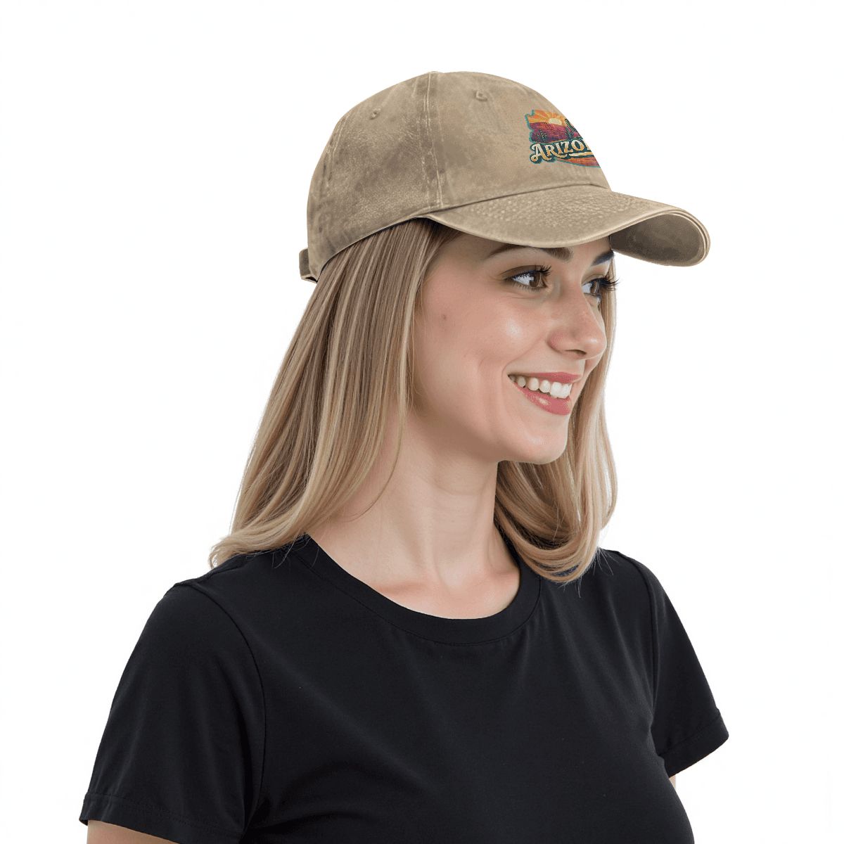 Unisex Washed Denim  Arizona Baseball Cap (Made in USA)