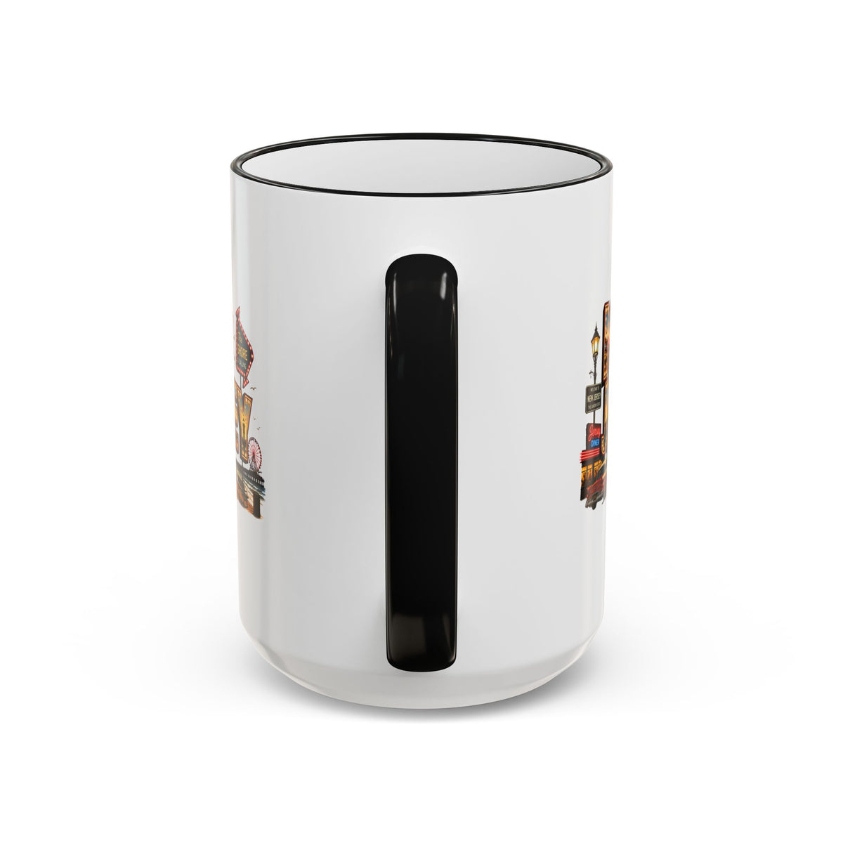 New Jersey Vintage Postcard Accent Rim Mug (11oz & 15oz)