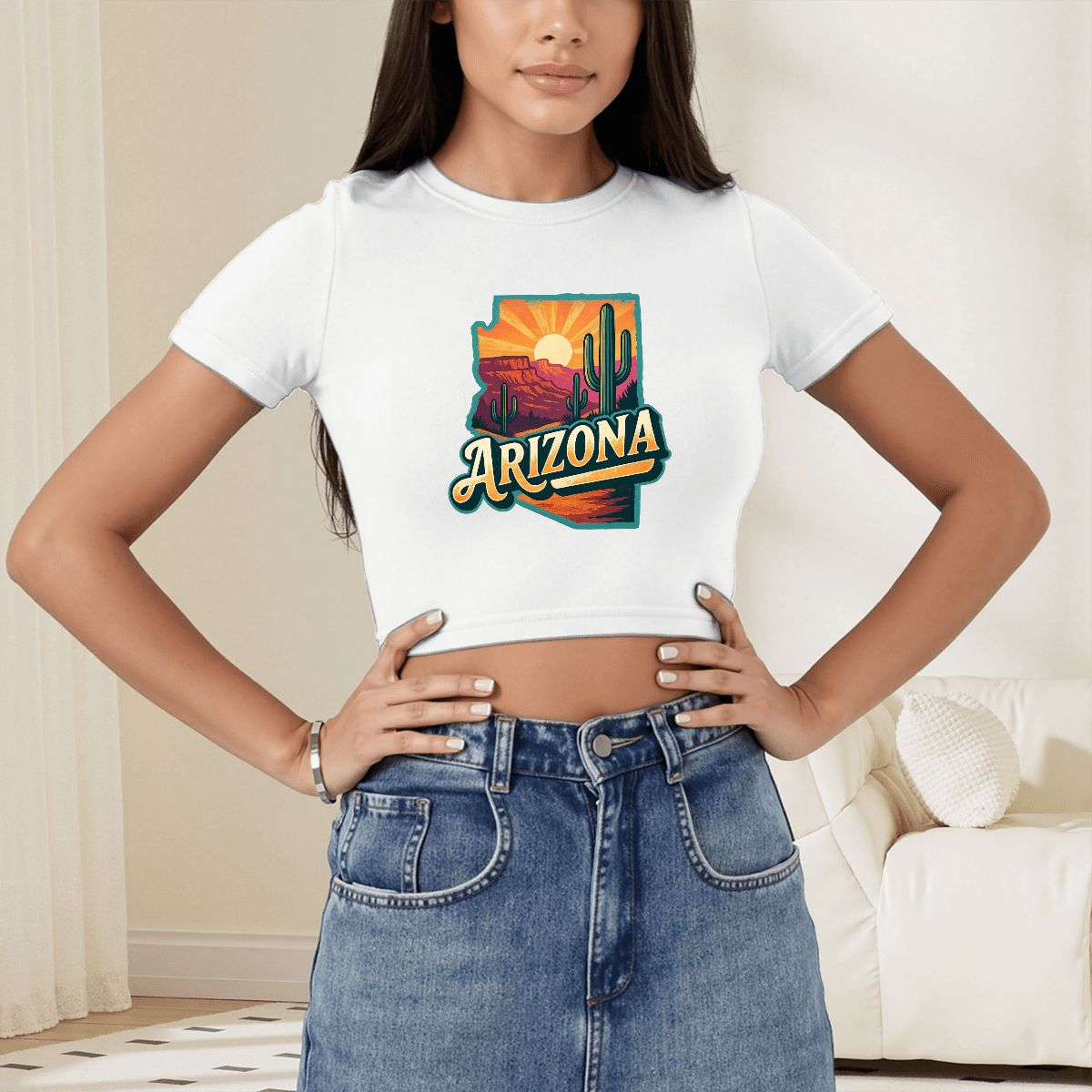 Short Sleeve  Arizona Crop Top for Women (Made in USA)
