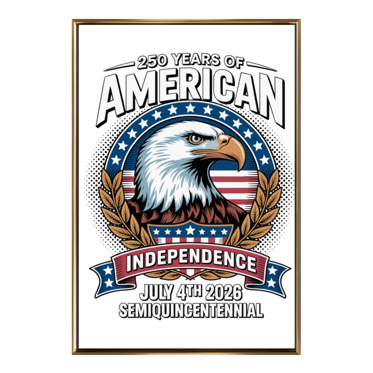 Floating Frame Canvas 2:3 (Vertical) (Made in USA) 250 Years America Anniversary
