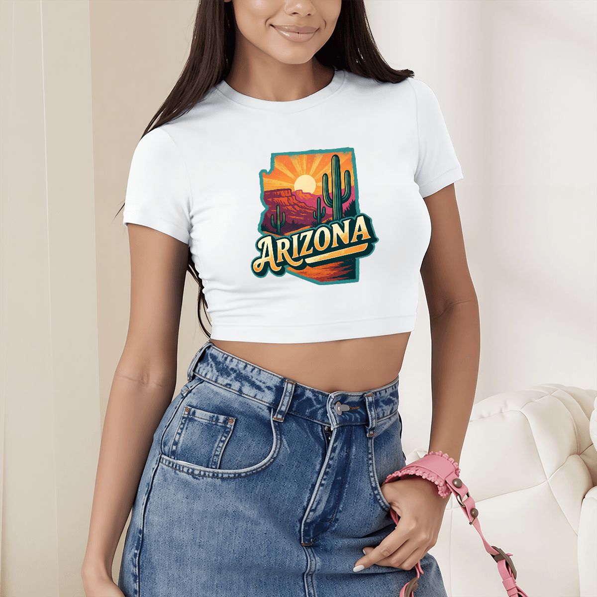 Short Sleeve  Arizona Crop Top for Women (Made in USA)