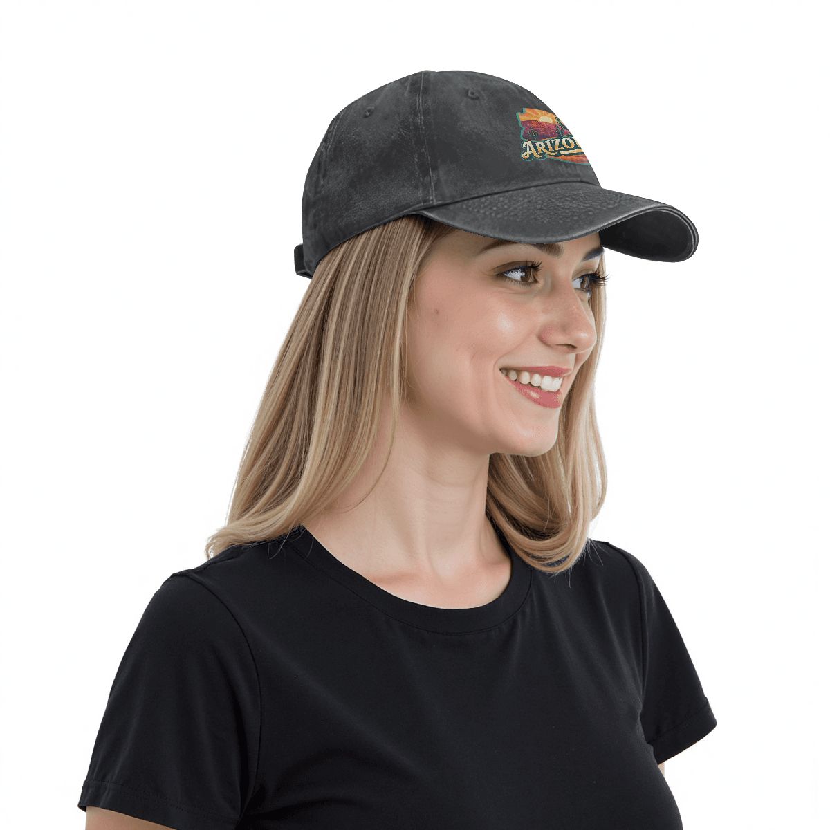 Unisex Washed Denim  Arizona Baseball Cap (Made in USA)
