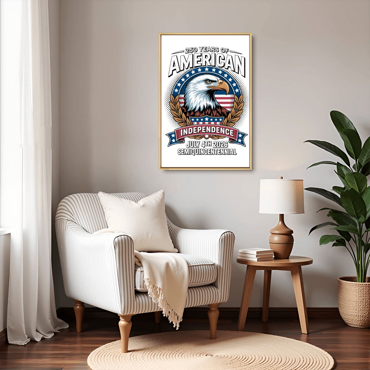 Floating Frame Canvas 2:3 (Vertical) (Made in USA) 250 Years America Anniversary