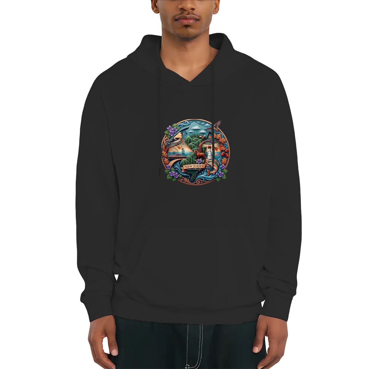 New Jersey Figurine Medallion Hoodie - Garden State