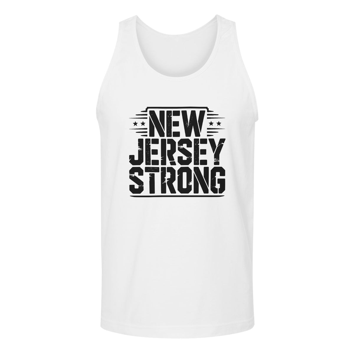 New Jersey Strong - White Tank Top Made in USA