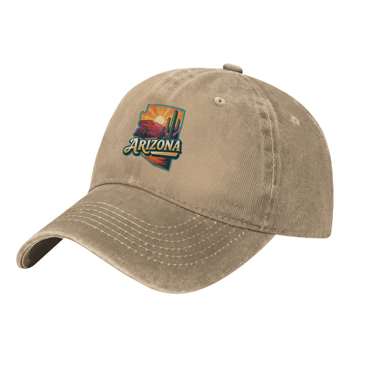Unisex Washed Denim  Arizona Baseball Cap (Made in USA)