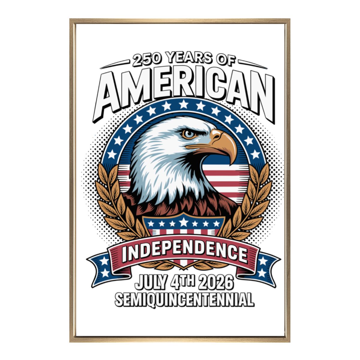 Floating Frame Canvas 2:3 (Vertical) (Made in USA) 250 Years America Anniversary