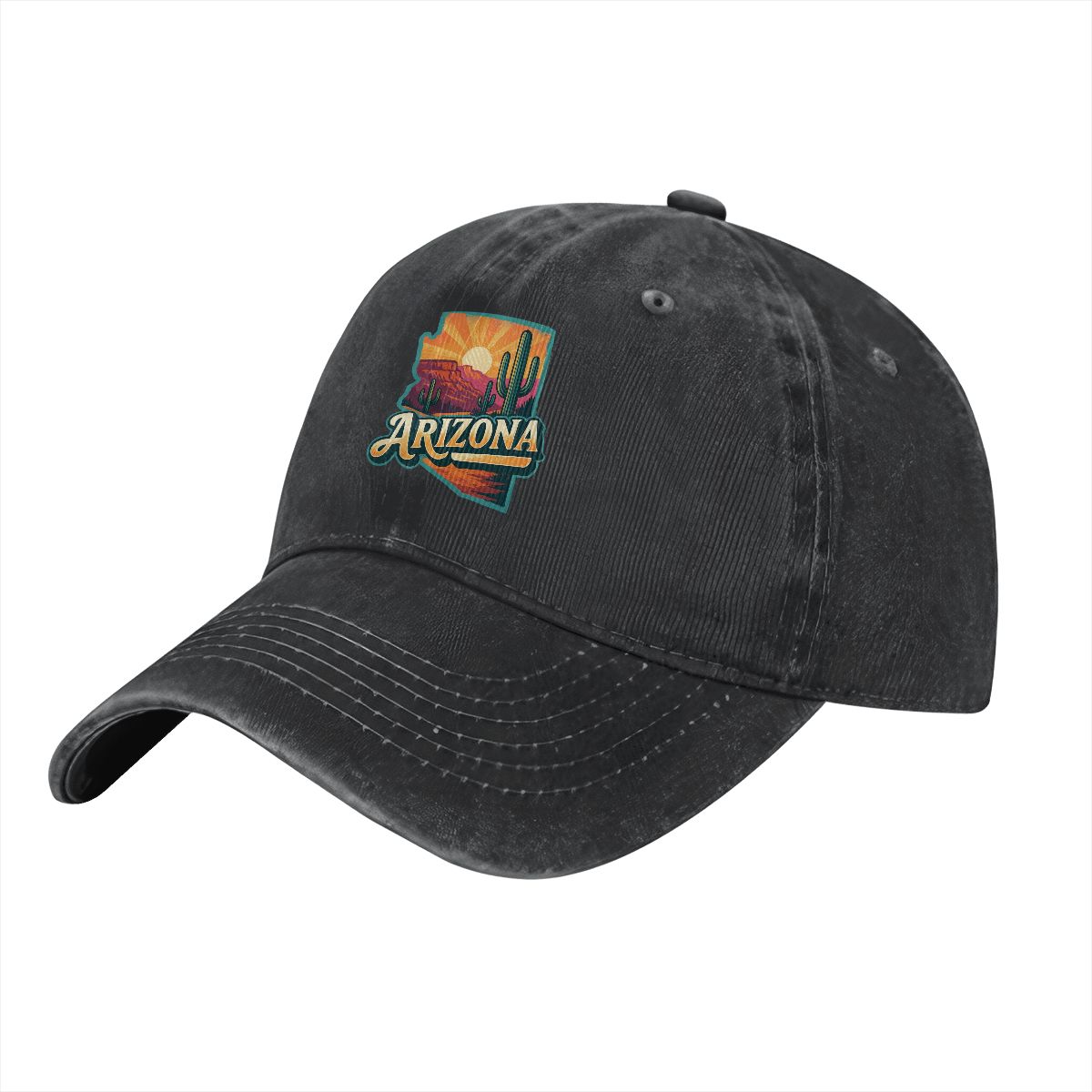 Unisex Washed Denim  Arizona Baseball Cap (Made in USA)
