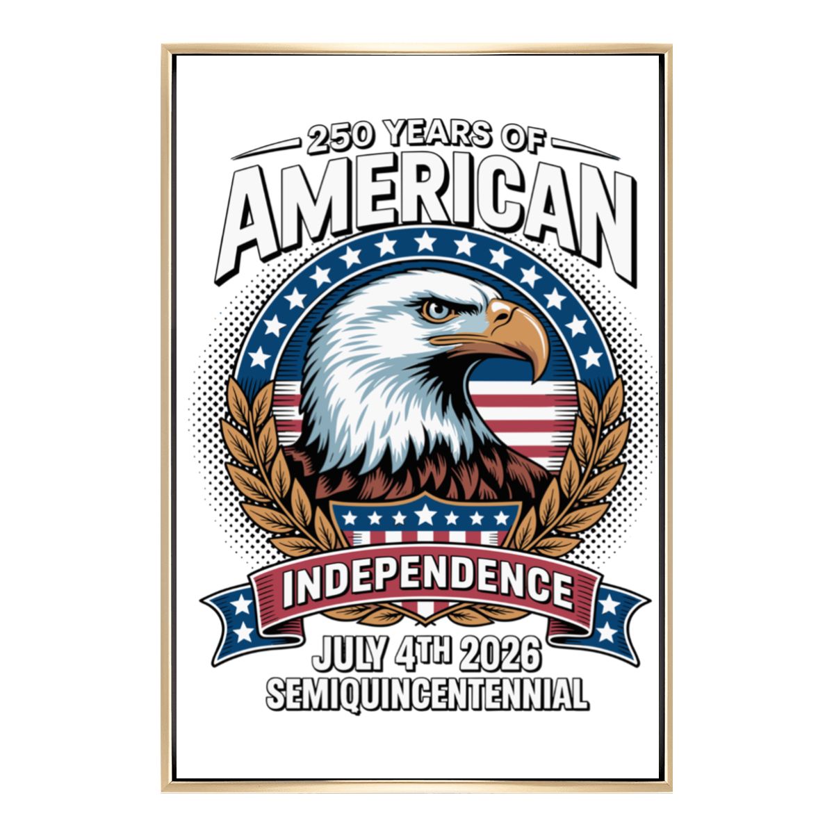 Floating Frame Canvas 2:3 (Vertical) (Made in USA) 250 Years America Anniversary