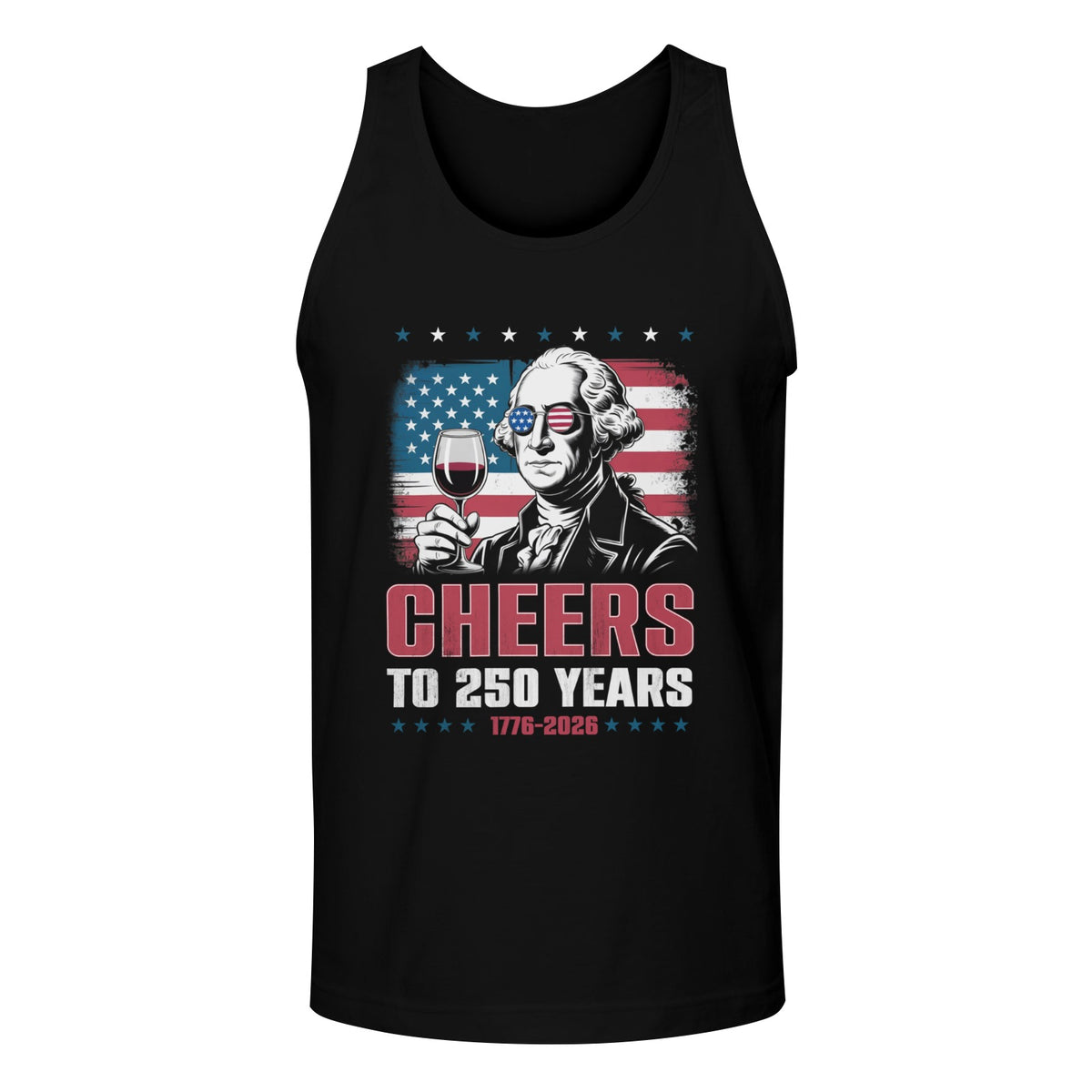 Men's Black CHEERS Tank Top - Made in USA