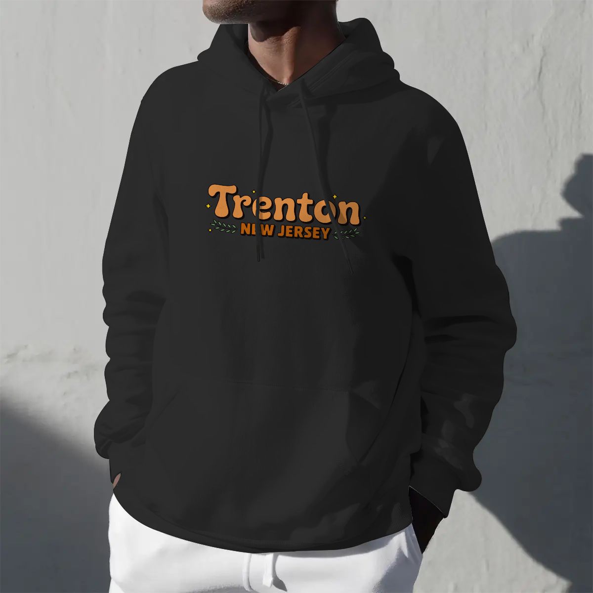 Retro Groovy Trenton New Jersey Hoodie — The Garden State