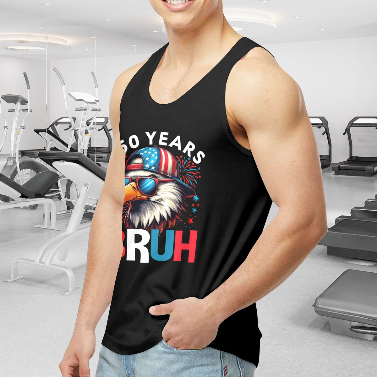Black 250 Year Cool Eagle Tank Top - Made in USA