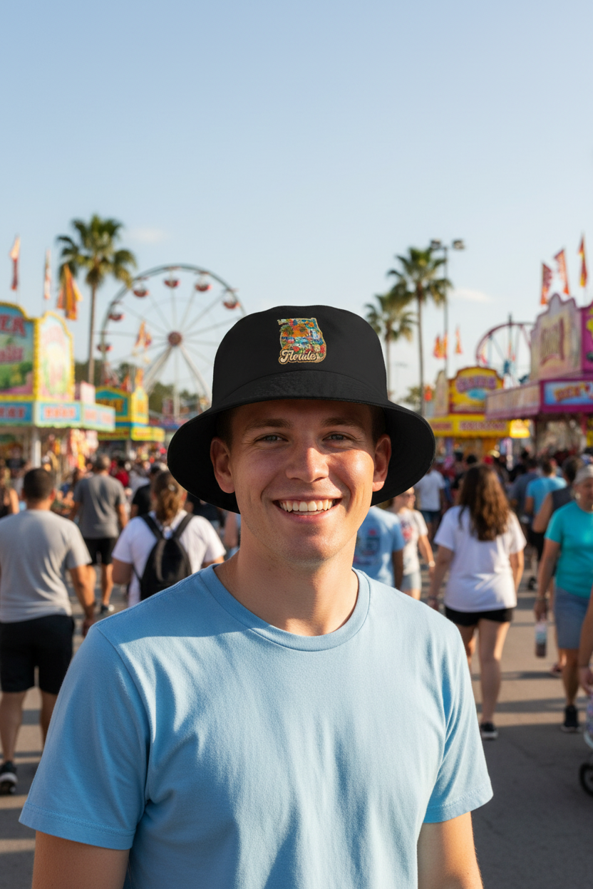 Florida Bucket Hat Male Lifestyle Slot 1