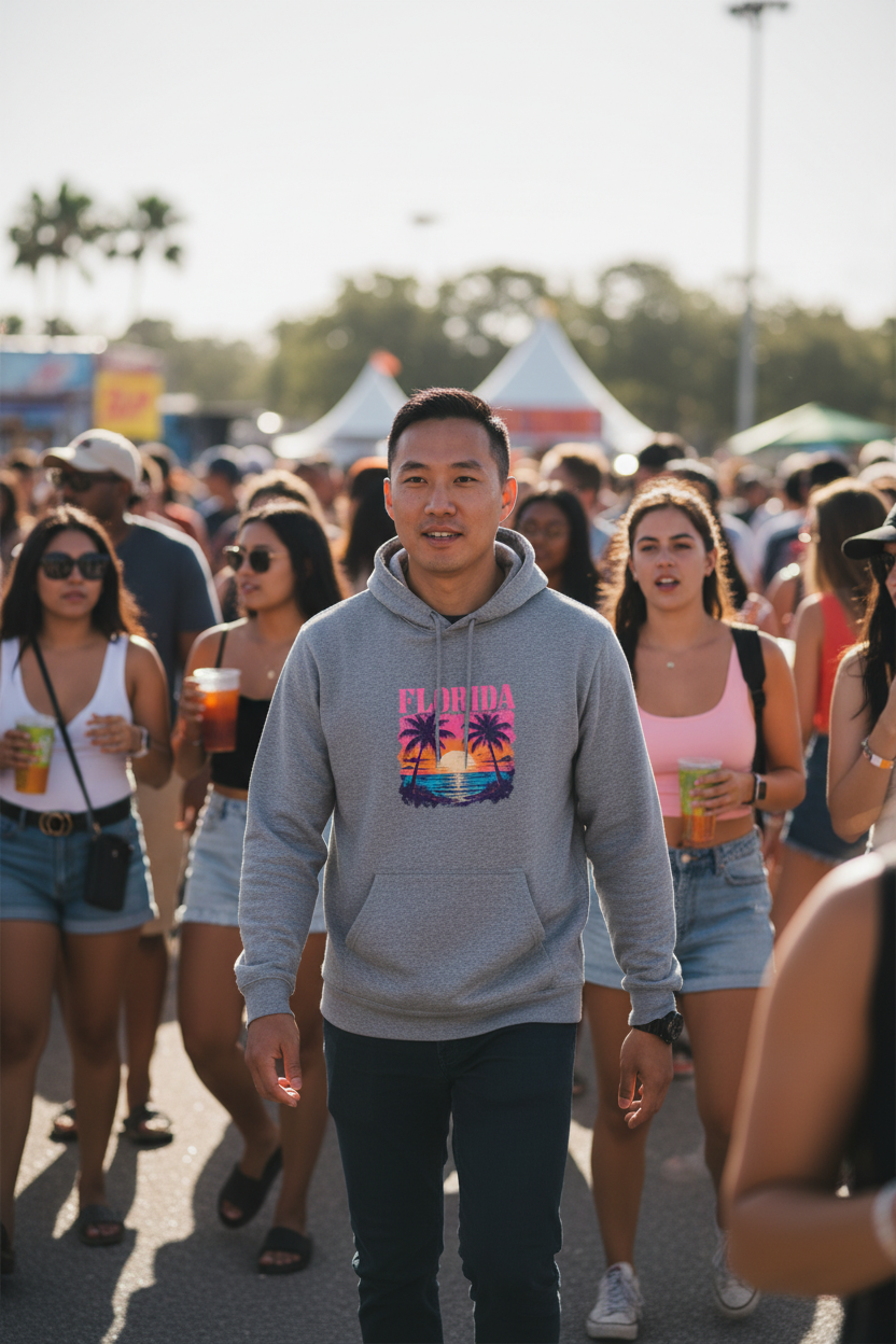 Florida Hoodie Lifestyle — Male Crowd