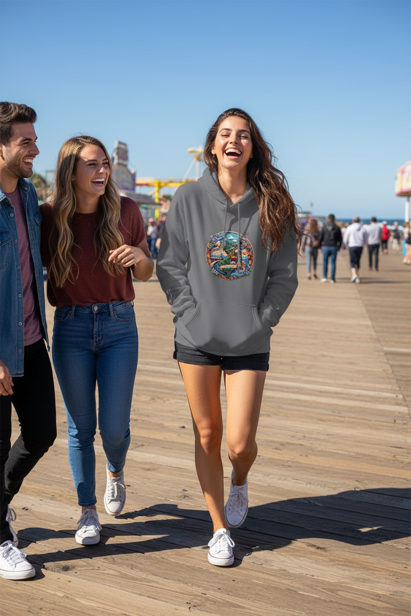 NJ Figurine Hoodie - Brunette Female Shore Boardwalk