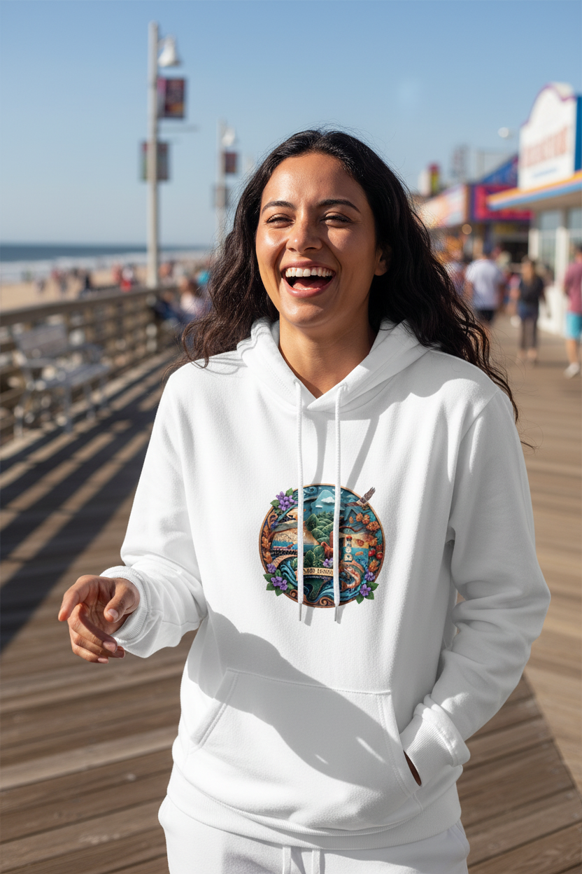 NJ Figurine Hoodie - Latina Female Shore Waist Up