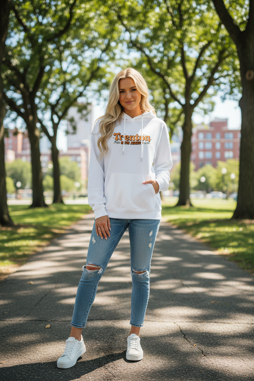 Trenton NJ Hoodie - Blonde Female City Park